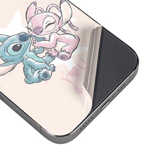 Disney Lilo and Stitch Stitch and Angel iPhone 14 Pro Max Skin