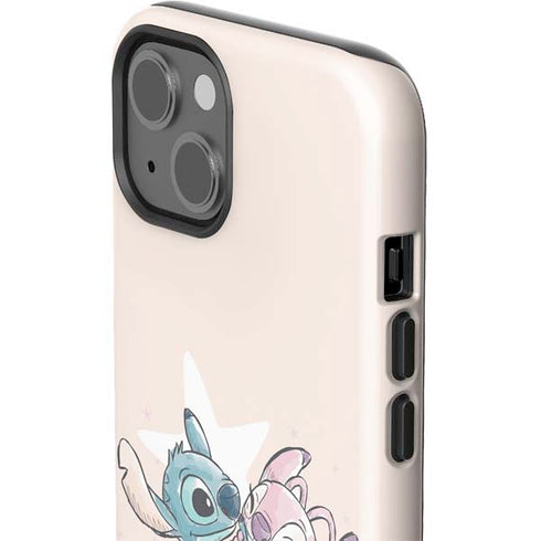 Disney Lilo and Stitch Stitch and Angel iPhone 15 Plus Impact Case