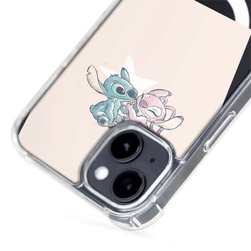 Disney Lilo and Stitch Stitch and Angel iPhone 15 Plus MagSafe Case