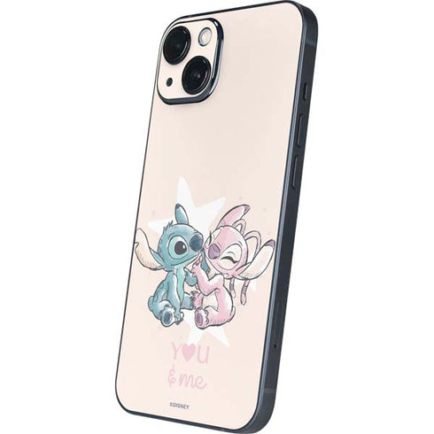 Disney Lilo and Stitch Stitch and Angel iPhone 15 Plus Skin