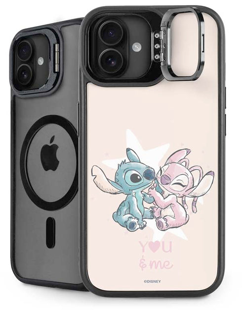 Disney Lilo and Stitch Stitch and Angel iPhone 16 Kickstand Case