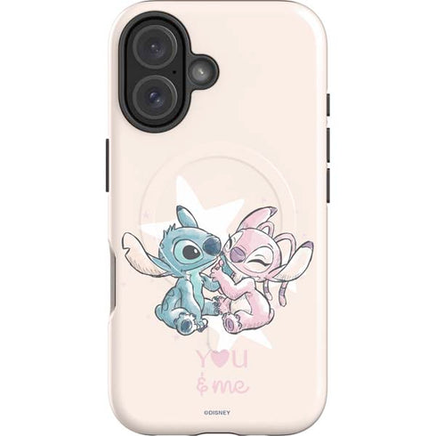 Disney Lilo and Stitch Stitch and Angel iPhone 16 Magsafe Impact Case