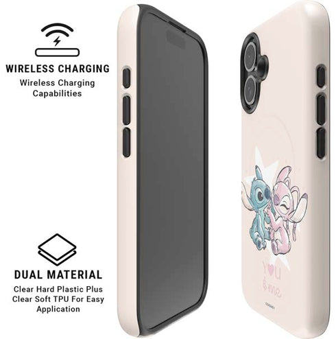 Disney Lilo and Stitch Stitch and Angel iPhone 16 Plus Magsafe Impact Case