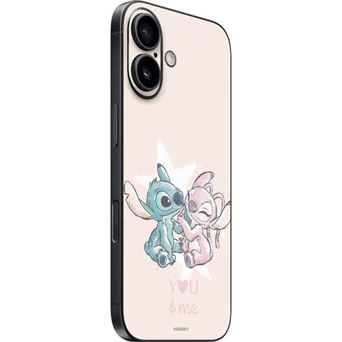 Disney Lilo and Stitch Stitch and Angel iPhone 16 Plus Skin