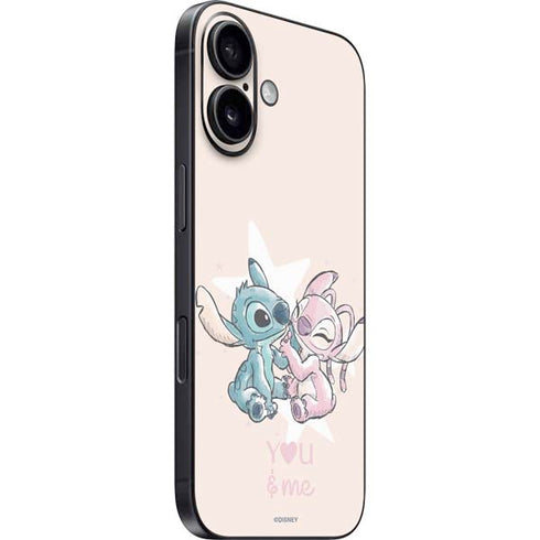 Disney Lilo and Stitch Stitch and Angel iPhone 16 Skin