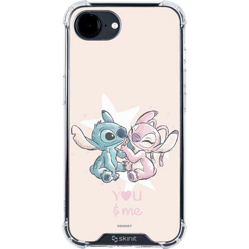 Disney Lilo and Stitch Stitch and Angel iPhone 16e Clear Case