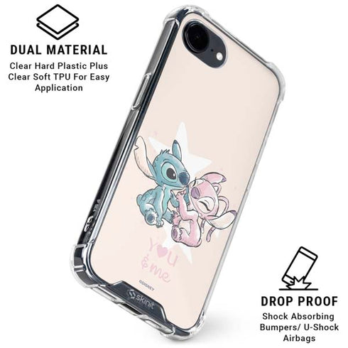 Disney Lilo and Stitch Stitch and Angel iPhone 16e Clear Case