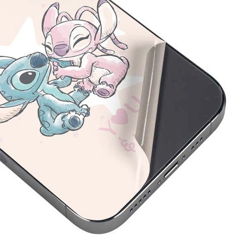 Disney Lilo and Stitch Stitch and Angel iPhone 16e Skin