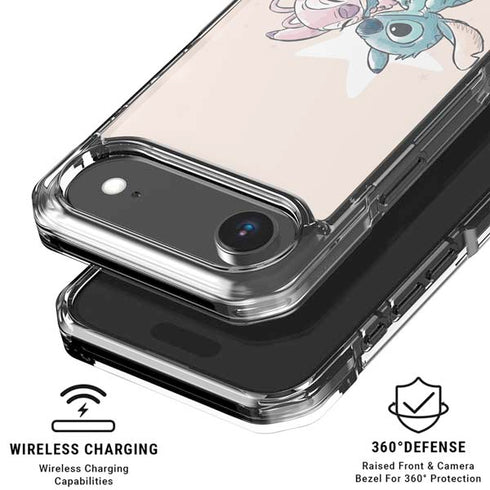 Disney Lilo and Stitch Stitch and Angel iPhone 17 Air Clear Case