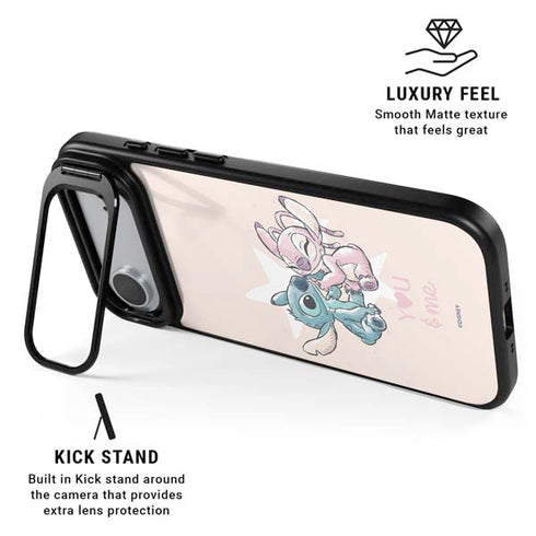 Disney Lilo and Stitch Stitch and Angel iPhone 17 Air Kickstand Case