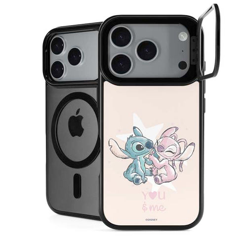 Disney Lilo and Stitch Stitch and Angel iPhone 17 Pro Max Kickstand Case