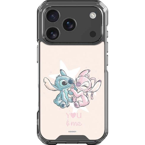 Disney Lilo and Stitch Stitch and Angel iPhone 18 Pro Clear Case