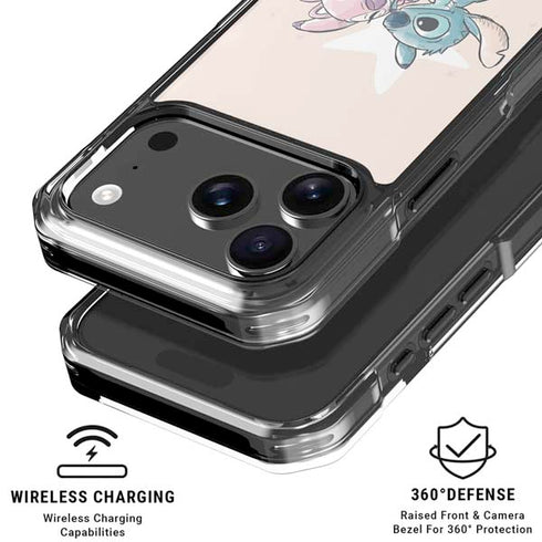 Disney Lilo and Stitch Stitch and Angel iPhone 18 Pro Clear Case