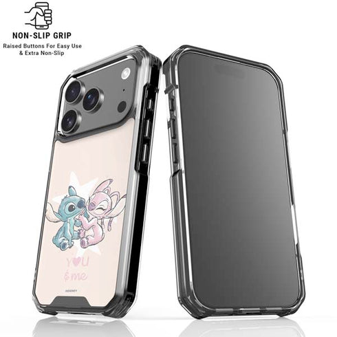 Disney Lilo and Stitch Stitch and Angel iPhone 18 Pro Clear Case
