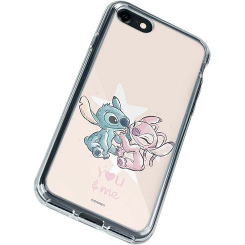 Disney Lilo and Stitch Stitch and Angel iPhone SE (2nd & 3rd Gen) Clear Case