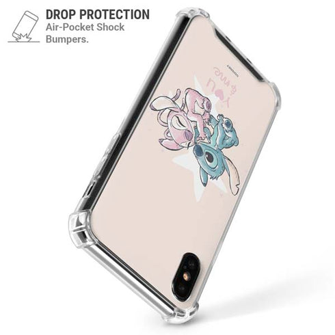 Disney Lilo and Stitch Stitch and Angel iPhone X/XS Clear Case