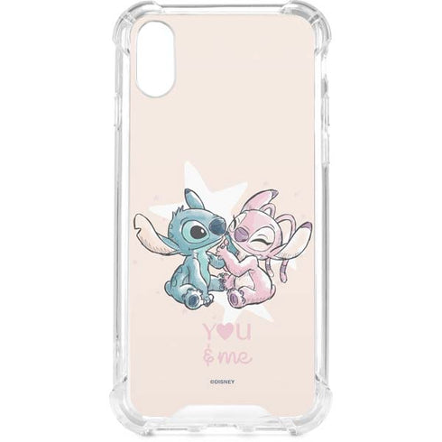 Disney Lilo and Stitch Stitch and Angel iPhone XS Clear Case