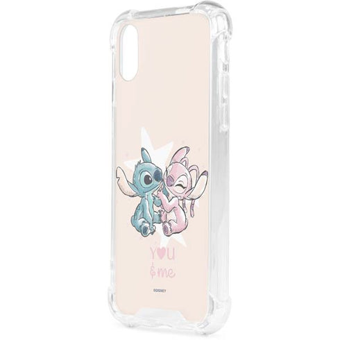Disney Lilo and Stitch Stitch and Angel iPhone XS Clear Case