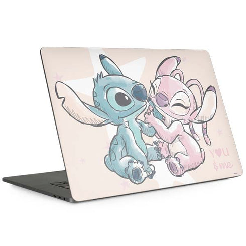 Disney Lilo and Stitch Stitch and Angel MacBook Skins