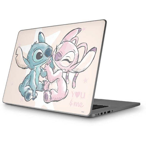 Disney Lilo and Stitch Stitch and Angel Apple MacBook Pro 17-inch Skin