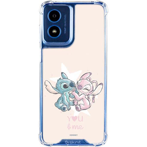 Disney Lilo and Stitch Stitch and Angel Moto G Play 4G (2024) Clear Case