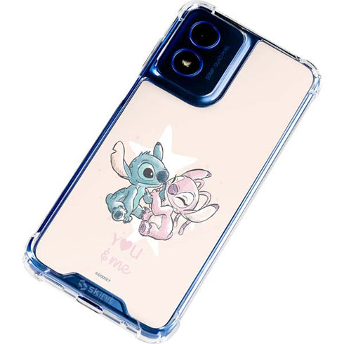 Disney Lilo and Stitch Stitch and Angel Moto G Play 4G (2024) Clear Case