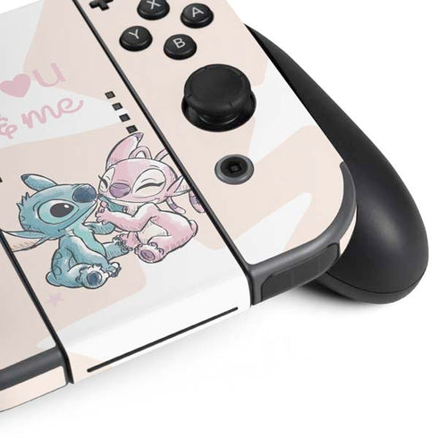 Disney Lilo and Stitch Stitch and Angel Nintendo Switch (2017-2021) Joy-Con Controller Skin