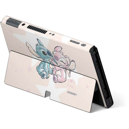 Disney Lilo and Stitch Stitch and Angel Nintendo Switch OLED (2021) Skin