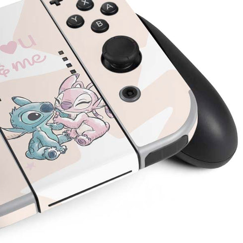 Disney Lilo and Stitch Stitch and Angel Nintendo Switch OLED (2021) Skin