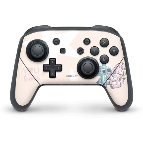 Disney Lilo and Stitch Stitch and Angel Nintendo Switch Pro Controller Skin