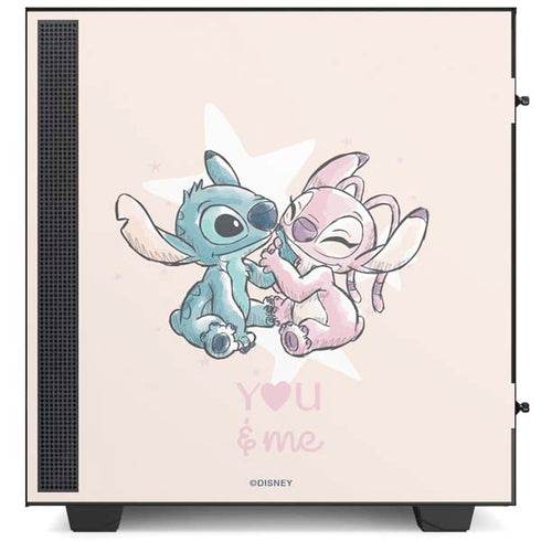 Disney Lilo and Stitch Stitch and Angel NZXT H510 Compact ATX Mid-Tower Case Skin