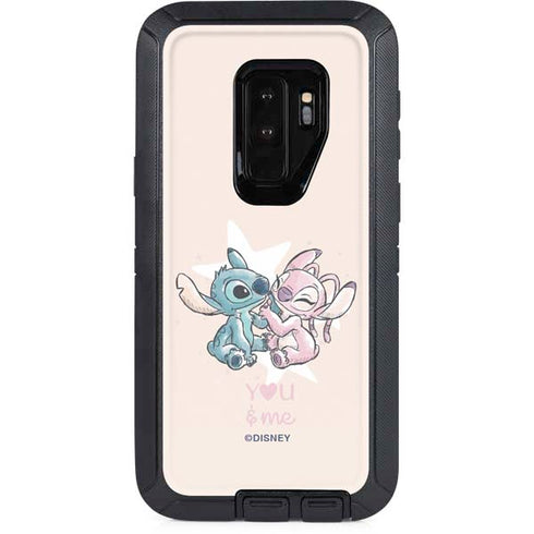 Disney Lilo and Stitch Stitch and Angel Otterbox Defender Galaxy Skin