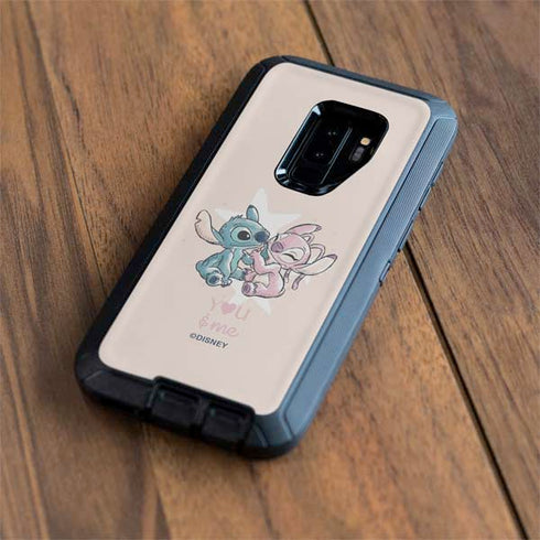 Disney Lilo and Stitch Stitch and Angel Otterbox Defender Galaxy Skin