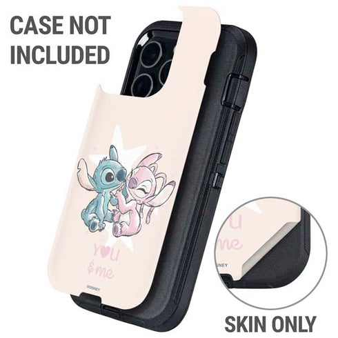 Disney Lilo and Stitch Stitch and Angel Otterbox Defender iPhone Skin