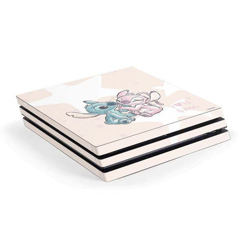 Disney Lilo and Stitch Stitch and Angel PS4 Pro Console Skin