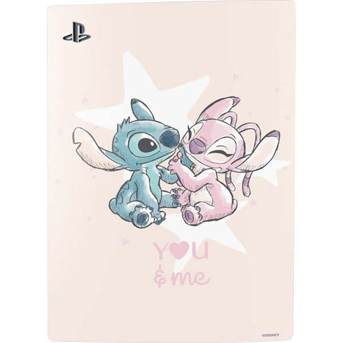 Disney Lilo and Stitch Stitch and Angel PS5 Digital Edition Console Skin