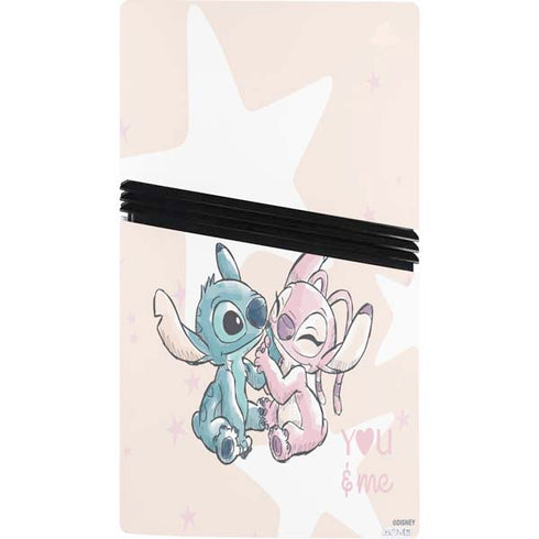Disney Lilo and Stitch Stitch and Angel PS5 Pro Console Skin