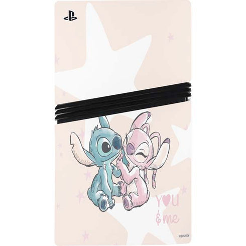 Disney Lilo and Stitch Stitch and Angel PS5 Pro Disk Bundle Skin
