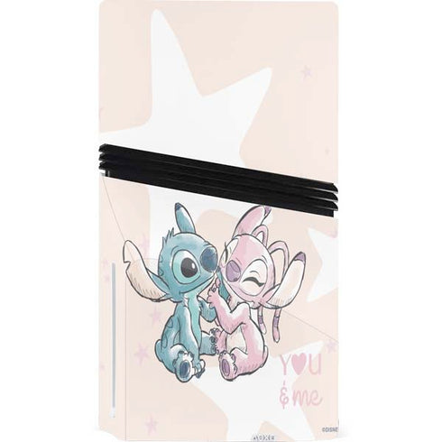 Disney Lilo and Stitch Stitch and Angel PS5 Pro Disk Bundle Skin