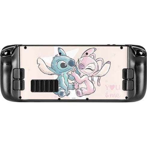 Disney Lilo and Stitch Stitch and Angel Steam Deck Handheld Gaming Computer OLED Skin