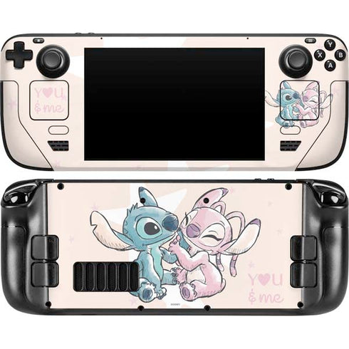 Disney Lilo and Stitch Stitch and Angel Steam Deck Handheld Gaming Computer Skin