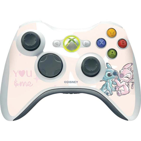 Disney Lilo and Stitch Stitch and Angel Xbox 360 Wireless Controller Skin