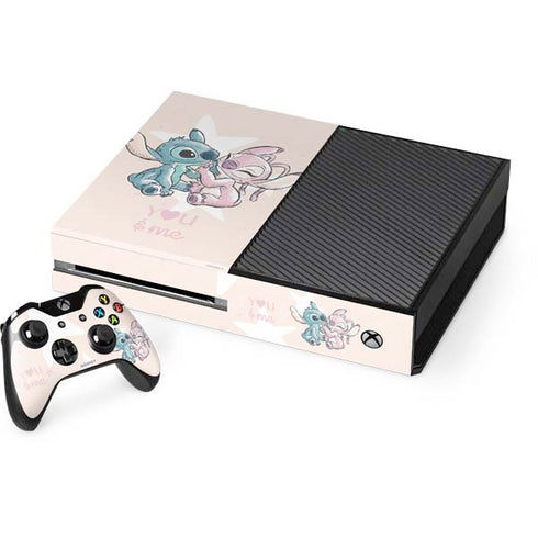 Disney Lilo and Stitch Stitch and Angel Xbox One Console and Controller Bundle Skin