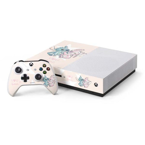 Disney Lilo and Stitch Stitch and Angel Xbox One S Console and Controller Bundle Skin