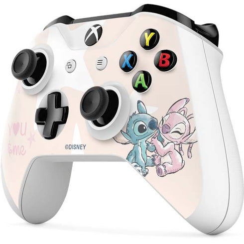 Disney Lilo and Stitch Stitch and Angel Xbox One S Controller Skin