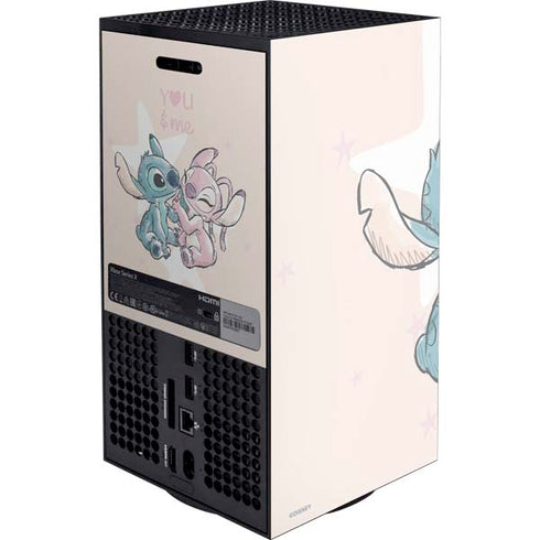 Disney Lilo and Stitch Stitch and Angel Xbox Series X Console Skin