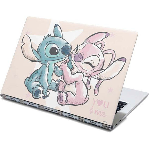 Disney Lilo and Stitch Stitch and Angel Yoga 910 2-in-1 14in Touch-Screen Skin