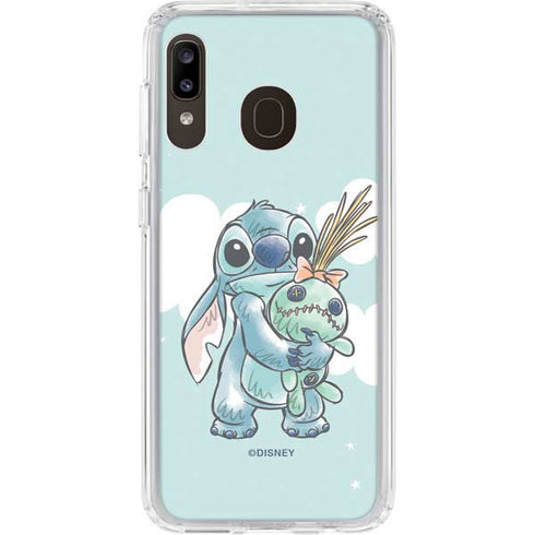 Disney Lilo and Stitch Stitch and Scrump Galaxy A20 Clear Case