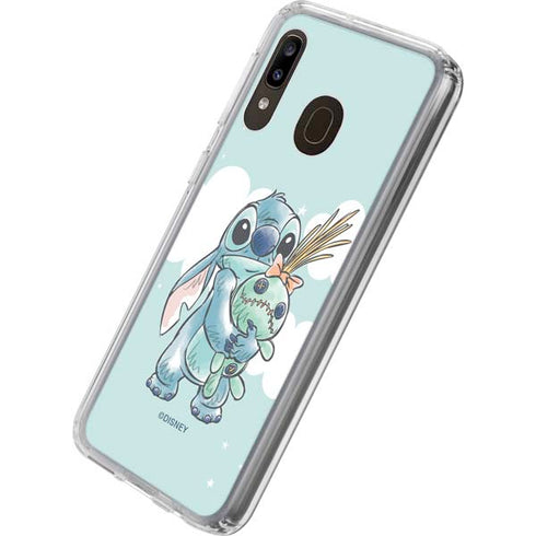 Disney Lilo and Stitch Stitch and Scrump Galaxy A20 Clear Case