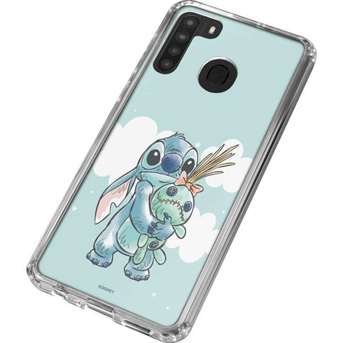 Disney Lilo and Stitch Stitch and Scrump Galaxy A21 Clear Case